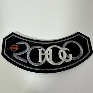 2000 HOG Harley Davidson Owners Group Patch Badge Jacket Wings Rocker Black VTG